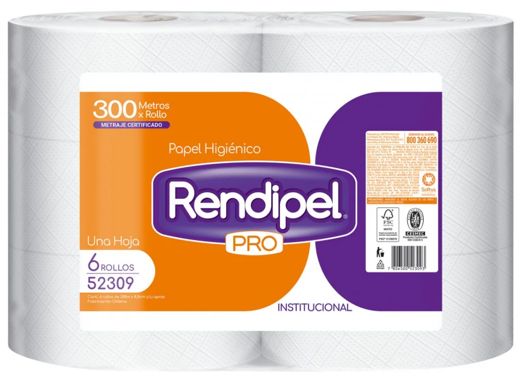 P. HIGIENICO RENDIPEL PRO 300 MTS 1X6 UNI