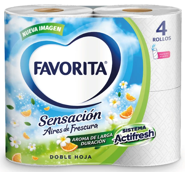 P. HIGIENICO FAVORITA SENSACION 12X4 UNI