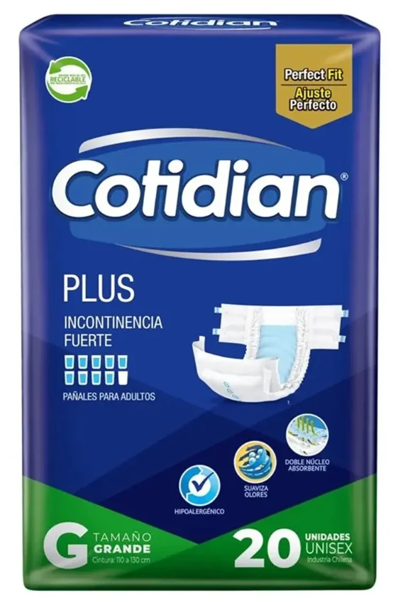 PAÑAL ADULTO COTIDIAN PLUS G 4X20 UNI