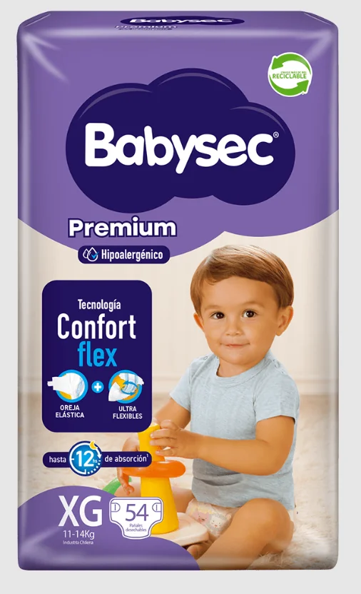 PAÑAL BABYSEC PREMIUM XG 2X 54 UNI