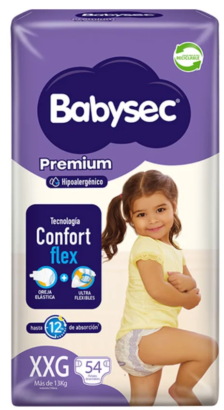 PAÑAL BABYSEC PREMIUM XXG 2X 54 UNI