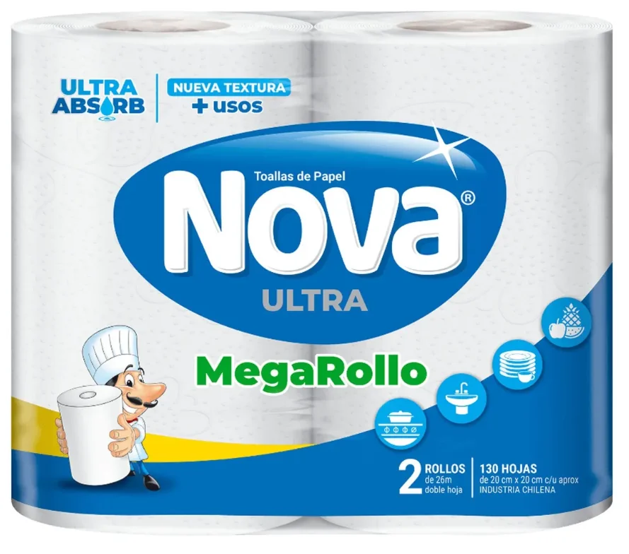 T. PAPEL NOVA ULTRA MEGA ROLLO 8X2 UNI