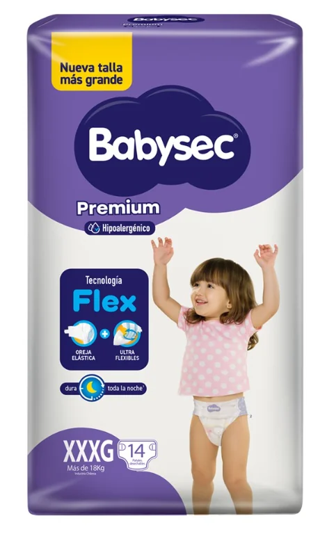 PAÑAL BABYSEC PREMIUM XXXG 8X14 UNI
