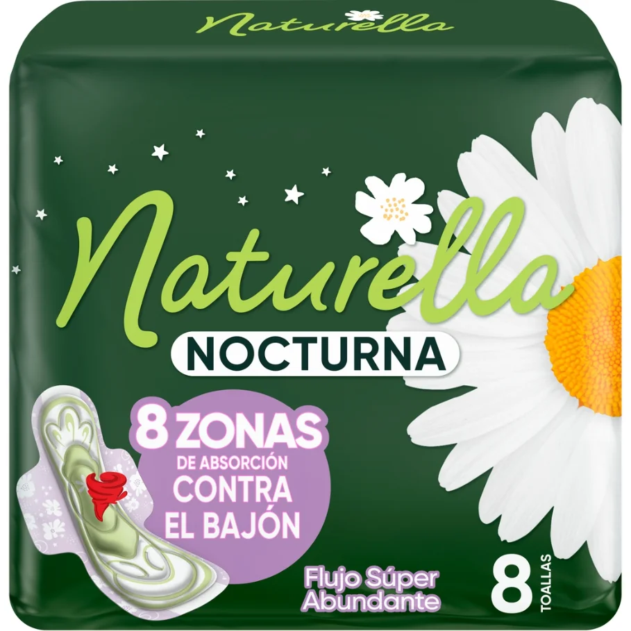 TOALLA FEMENINA NATURELLA NOCHE 16X8 UN