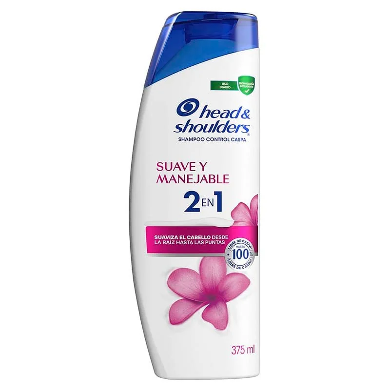 SHAMPOO H&S SUAVE Y MANEJABLE 12X375 ML.