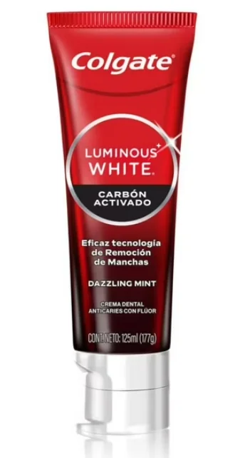 COLGATE LUMINOIS WHITE 125 GR BLAN.CAR.ACTIVO