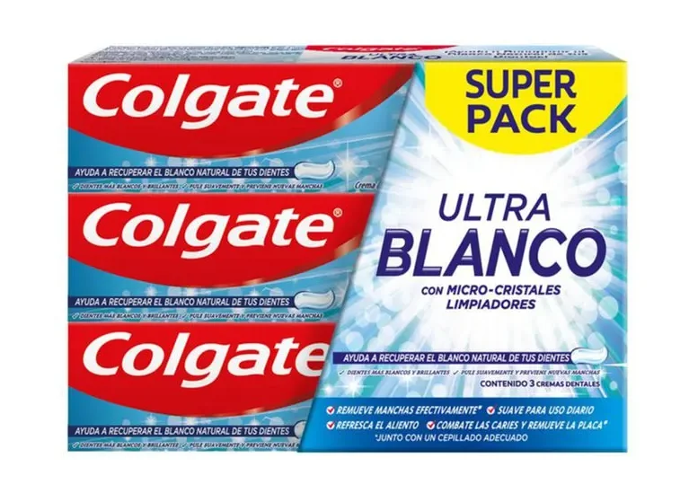 COLGATE TRIPLE ULTRA BLANCO 90GRSx3UN