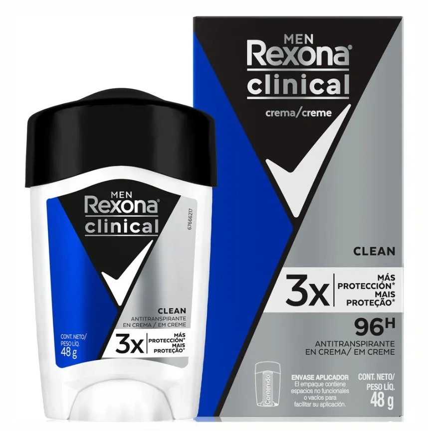DESOD. REXONA BARRA CLINICAL HOMBRE 48 GR CLEAN