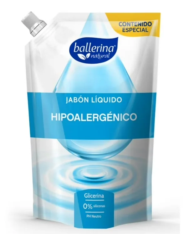 SHAMPOO BALLERINA   HIPOALERGENICO DOY PACK 750 ML