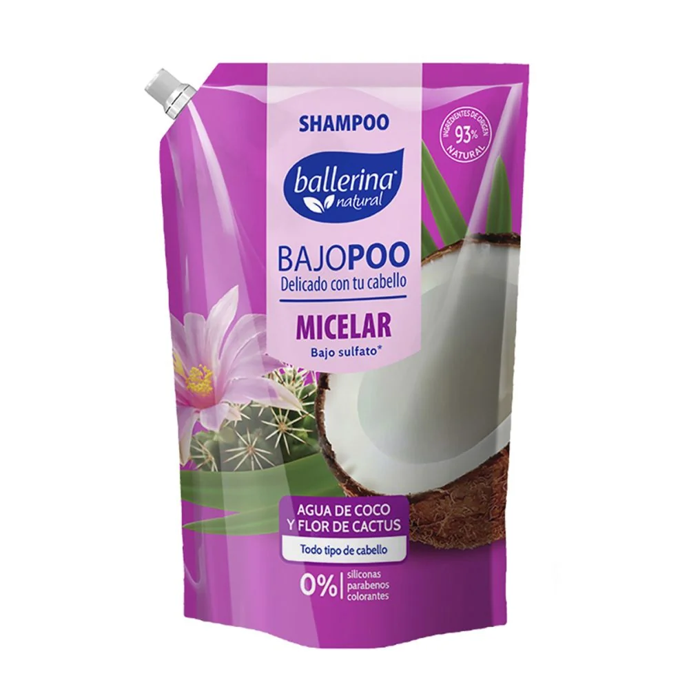 SHAMPOO BALLERINA MICELAR BAJOPOO DOY PACK 12 X75