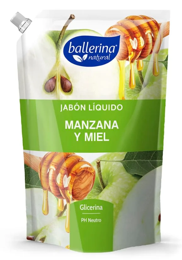 JABON BALLERINA MANZANA MIEL DOY PACK 12X750 ML