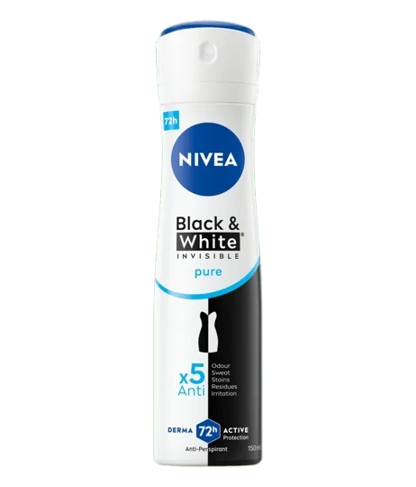 DEO NIVEA SPRAY B&W INVISIBLE PURE 12X150ML