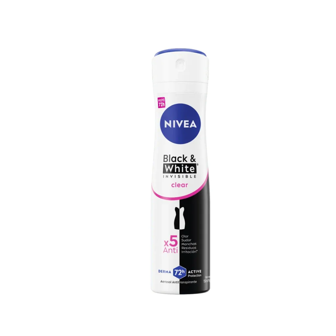 DEO NIVEA SPRAY B&W INVISIBLE CLEAR 12X150ML