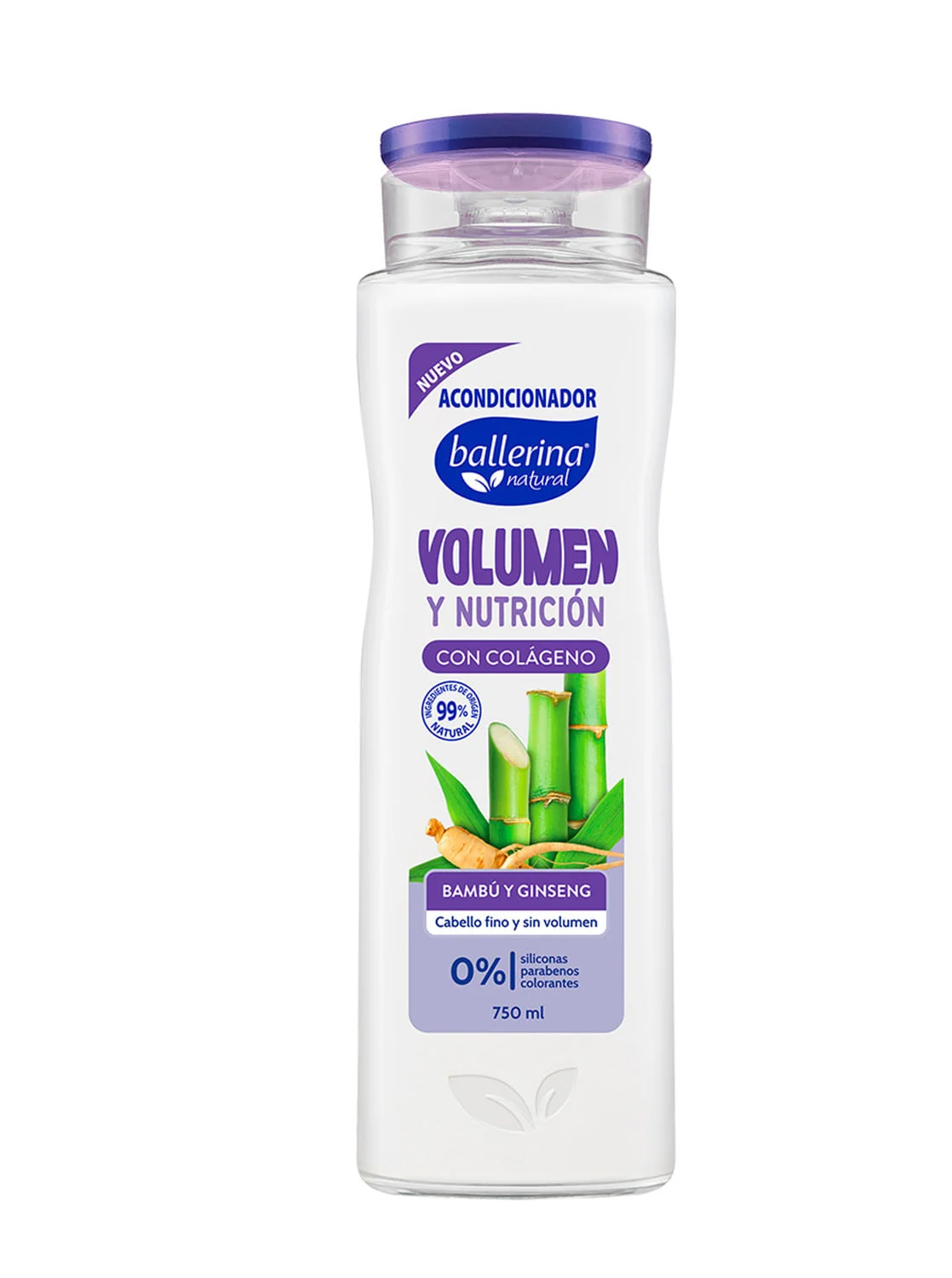 ACONDICIONADOR BALLERINA   VOLUMEN  FCO 750 ML