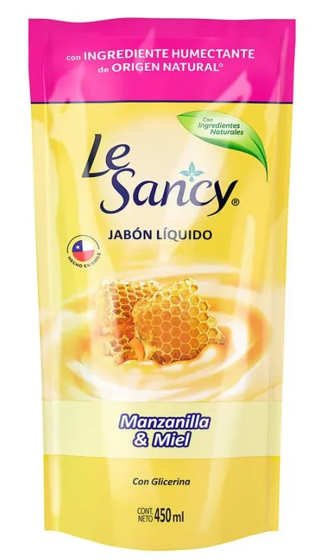 JABON LE SANCY MANZANILLA MIEL DP 15X 450 ML