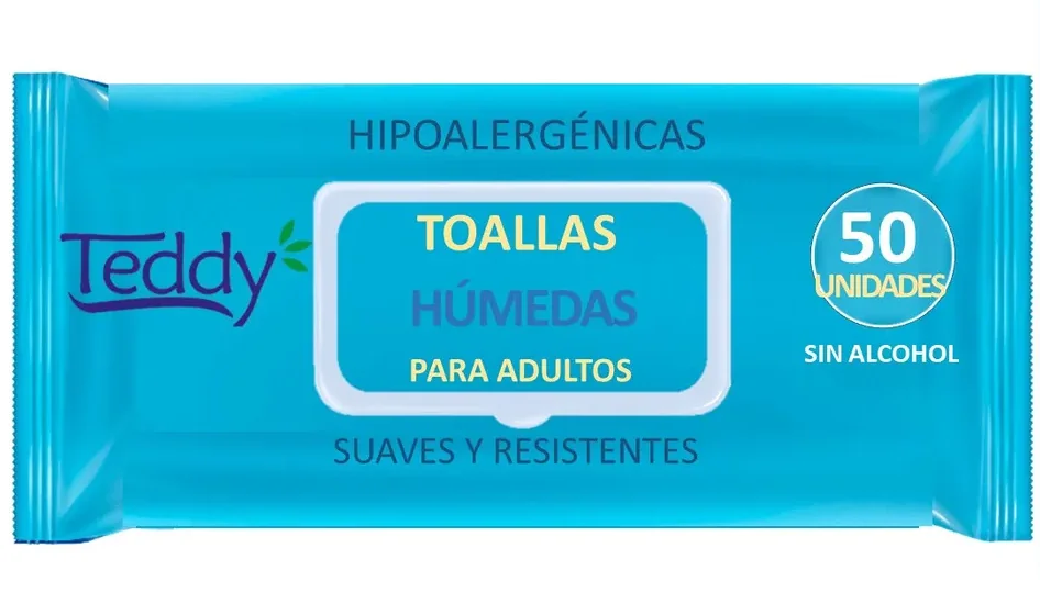 TOALLA HUMEDA ADULTO TEDDY 12X50 UND