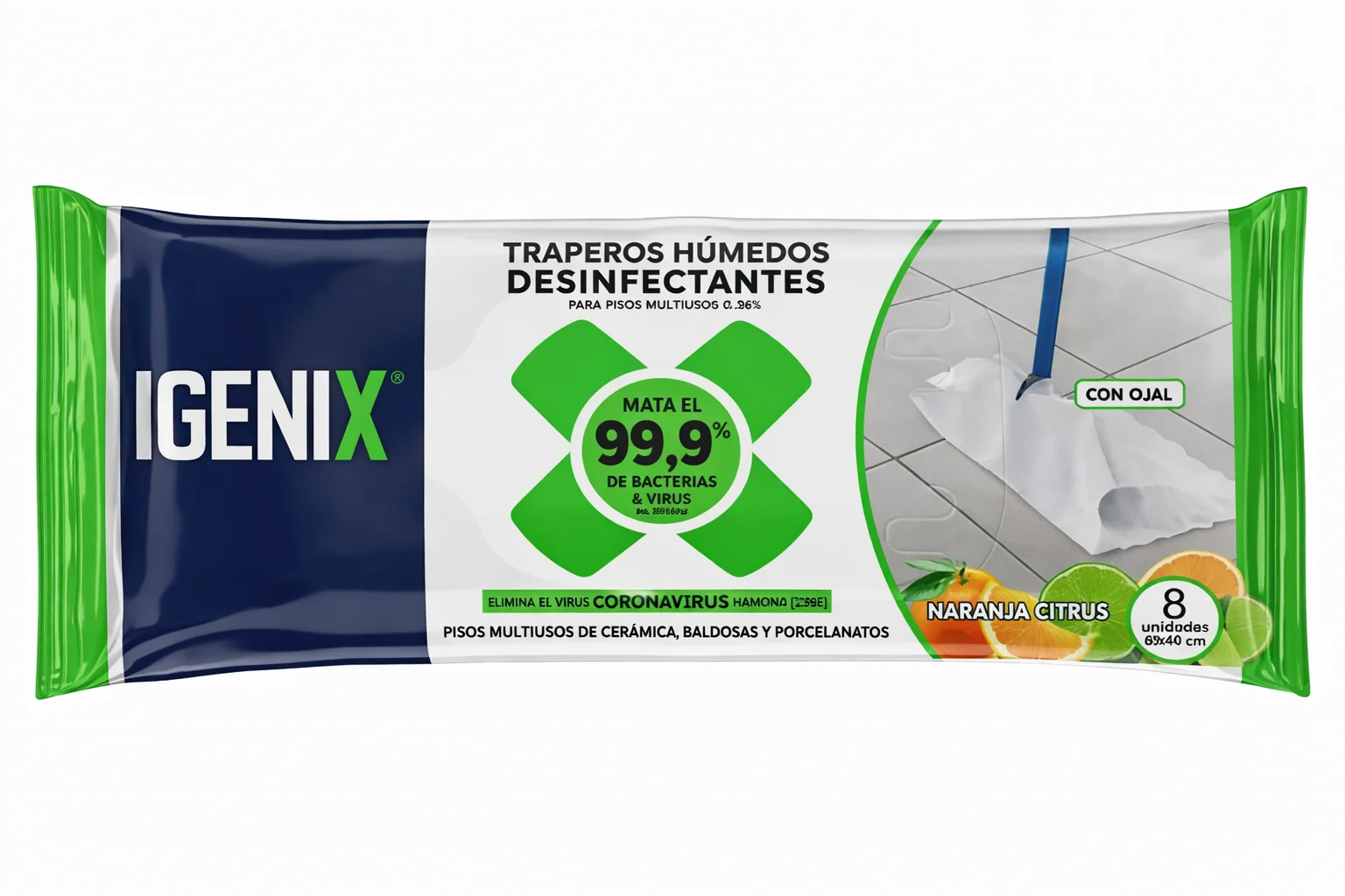 TRAPERO PISO DESINFECTANTE IGENIX 12X 8 UND