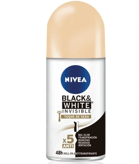 DEO NIVEA ROLL ON B&W TOQUE SEDA 12X50ML