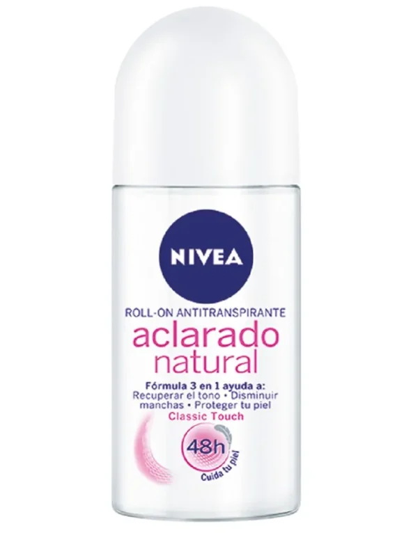 DEO NIVEA ROLL ON ACLARADO NATURAL CLASSIC 12X50M