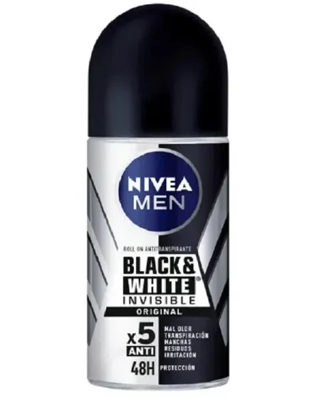 DEO NIVEA MEN DEO ROLL ON INVISIBLE B&W 12X50ML