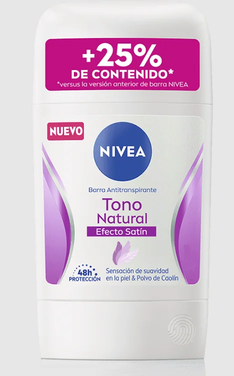 DEO NIVEA BARRA EFECTO SATIN 15X53G