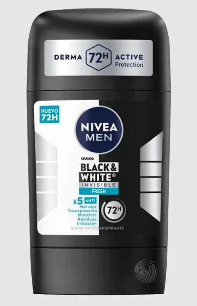 DEO NIVEA MEN BARRA B&W INVISIBLE FRESH 15X53G
