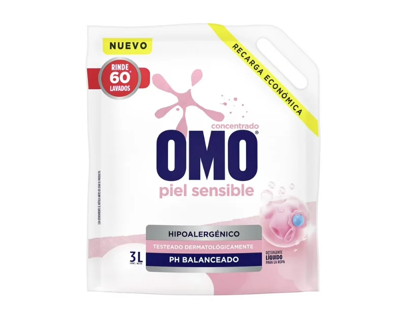 OMO HIPOALERGENICO PIEL SENSIBLE 4X3L