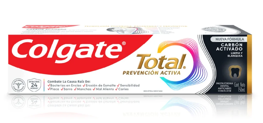 COLGATE TOTAL 12 CARBON ACTIVADO 150 ML (195GR)