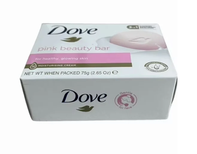 JABON DOVE BARRA CREMA ROSADO 75G 48X 1UND