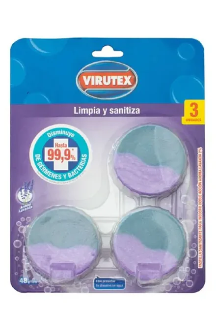 PASTILLA WC HIGENIZ VIRUTEX LAVAND 12 X3UND