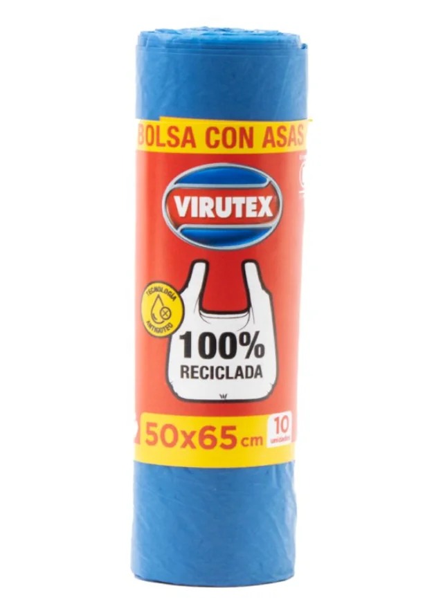 BOLSA BASURA BLANCA ASAS 50X65CM 10UND VIRUTEX