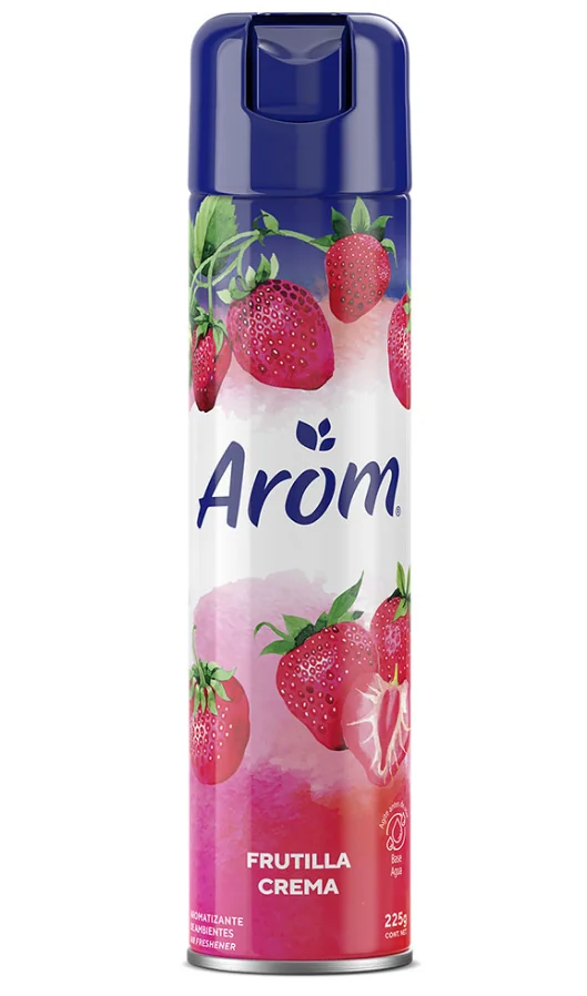 AROM DESODORANTE AMBIENTAL FRUTILLA CREMA 12X225GR