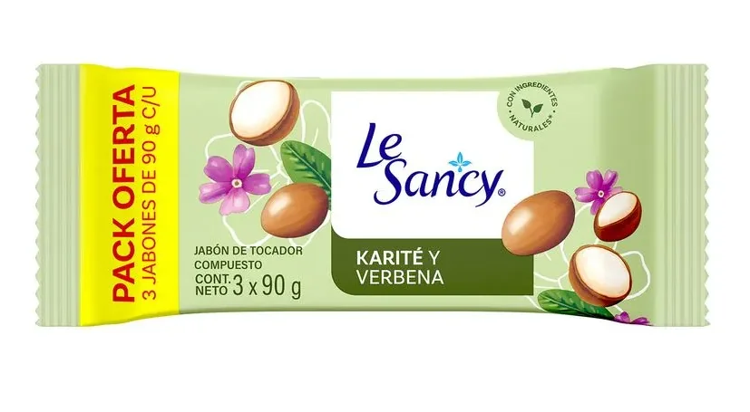 JABON LE SANCY VERBENA Y KARITE 36X3X90G