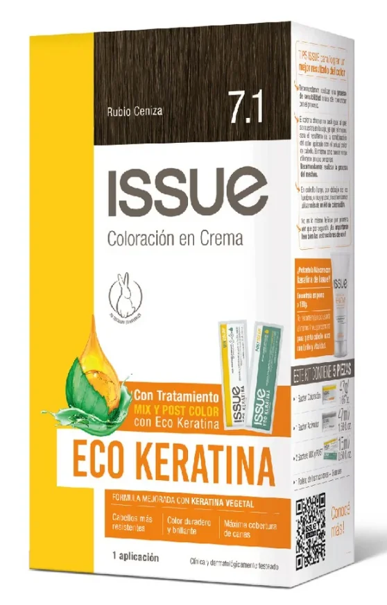KIT ISSUE ECO KERA N 7.1 RUBIO CENIZA X10
