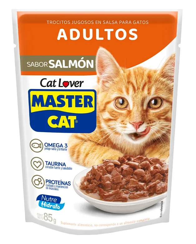 MASTER CAT TROCITOS JUGOSOS SALMON 20X85G