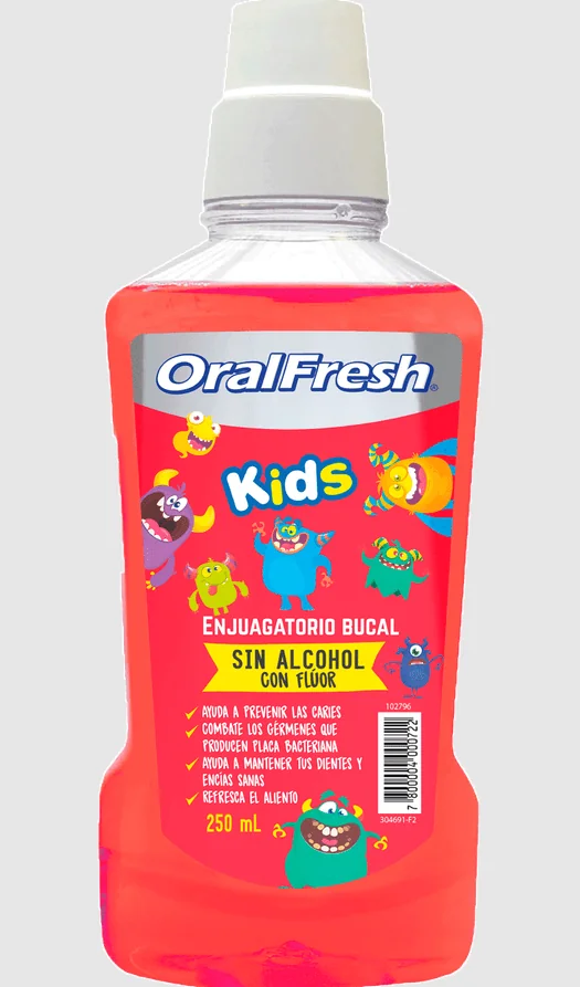 ORALFRESH MENTA ENJUAGUE KIDS 18X 250 ML