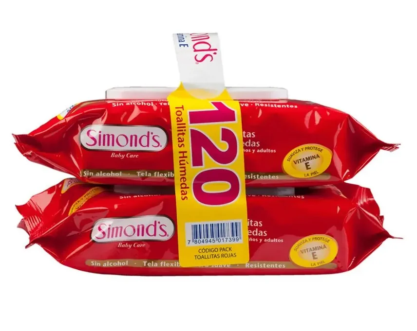 PACK TOALLA HUM PLN ROJA VIT E 12X(2X60)