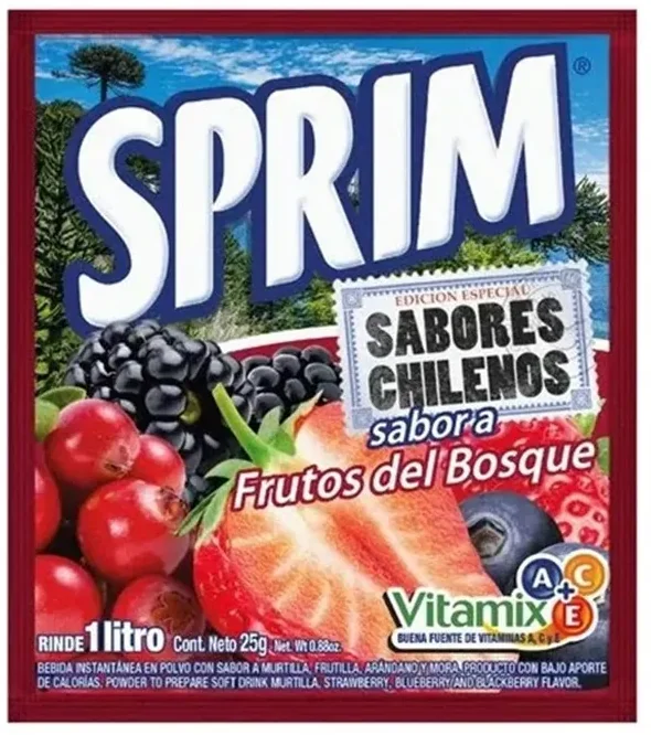 JUGO SPRIM FRUTOS DEL BOSQUE 8X10X35 GRS