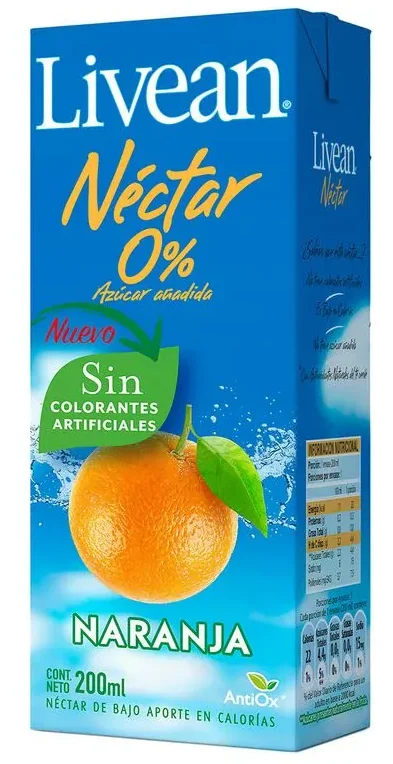 JUGO LIVEAN NARANJA 4X6X200ML