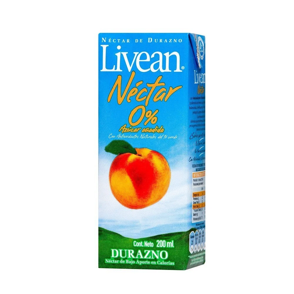 JUGO LIVEAN DURAZNO 4X6X200ML