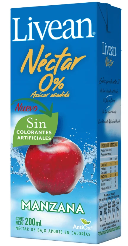 JUGO LIVEAN MANZANA 4X6X200ML