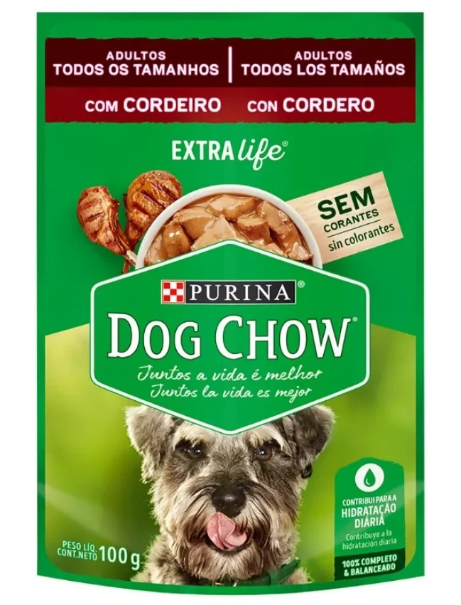 DOG CHOW ADULTO SOBRE SABOR CORDERO 0.100 GRS