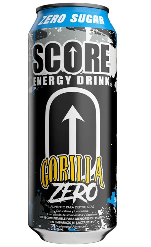 BEBIDA ENERGETICA SCORE GORILLA ZERO 473 ML