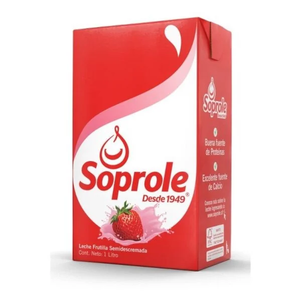 LECHE SOPROLE FRUTILLA 12 X 1 LT