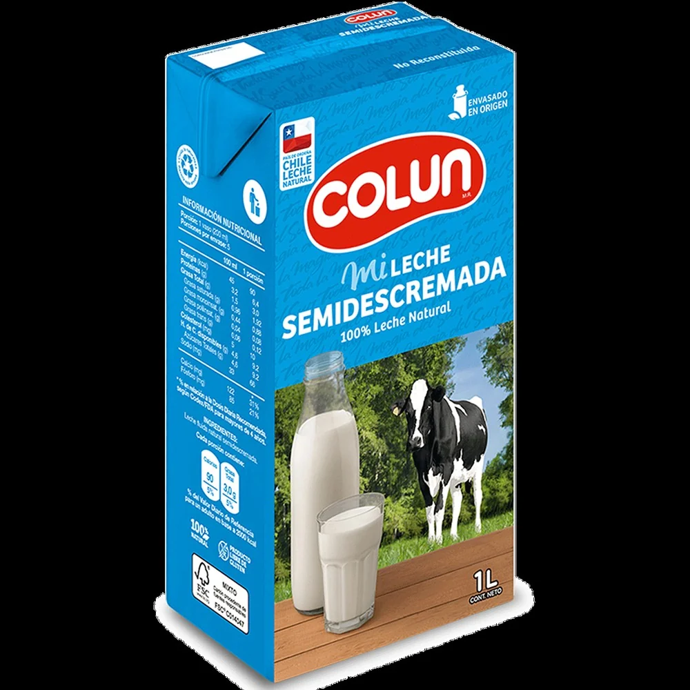 LECHE COLUN SEMIDESCREMADA 12 X 1 LT
