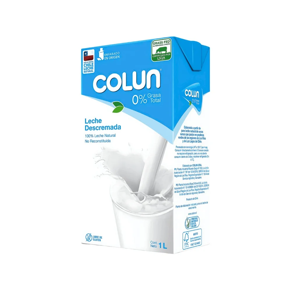 LECHE COLUN DESCREMADA 12 X 1 LT