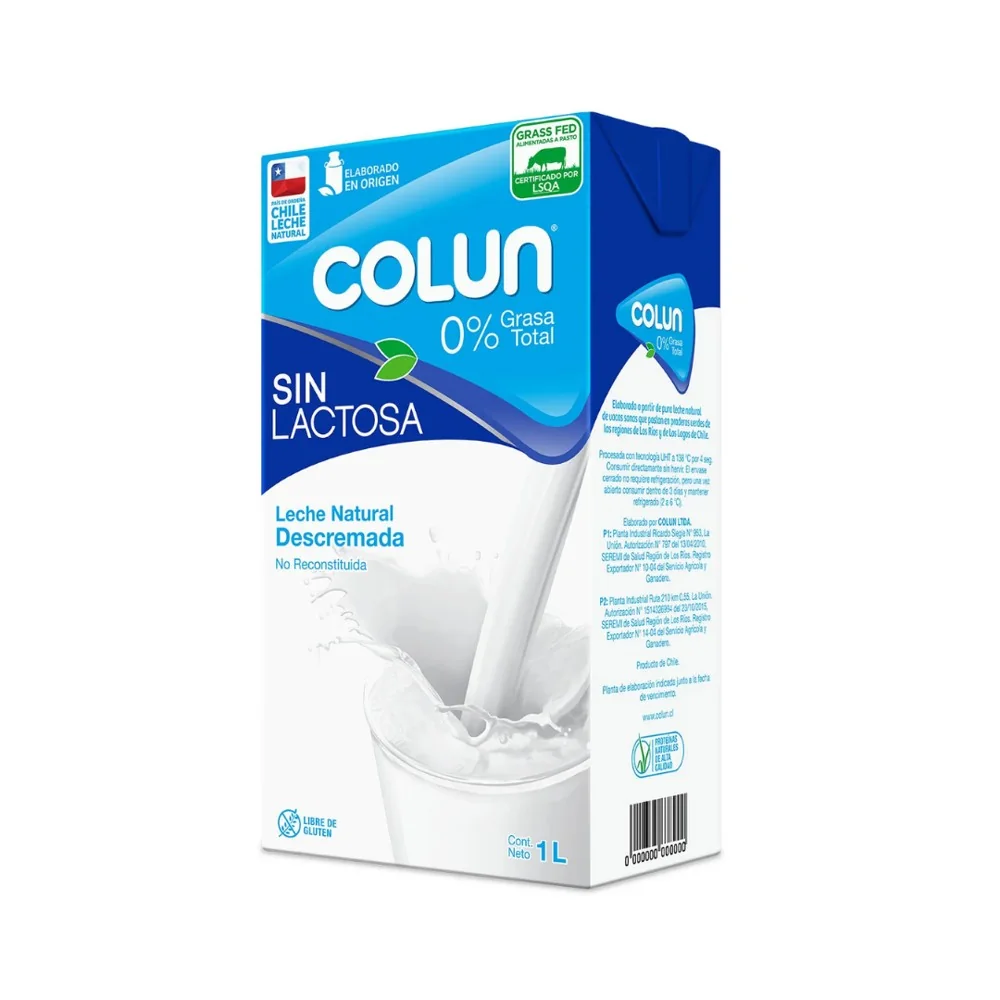 LECHE COLUN S/LACT NATURAL 12X1L