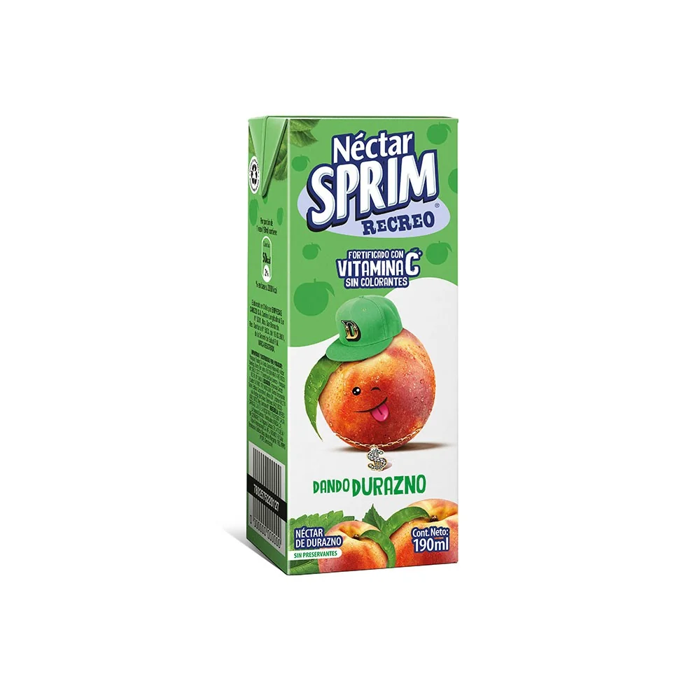 PACK NECTAR SPRIM DURAZNO 8X3X190 ML