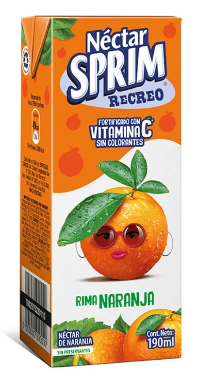 PACK NECTAR SPRIM NARANJA 8X3X190 ML