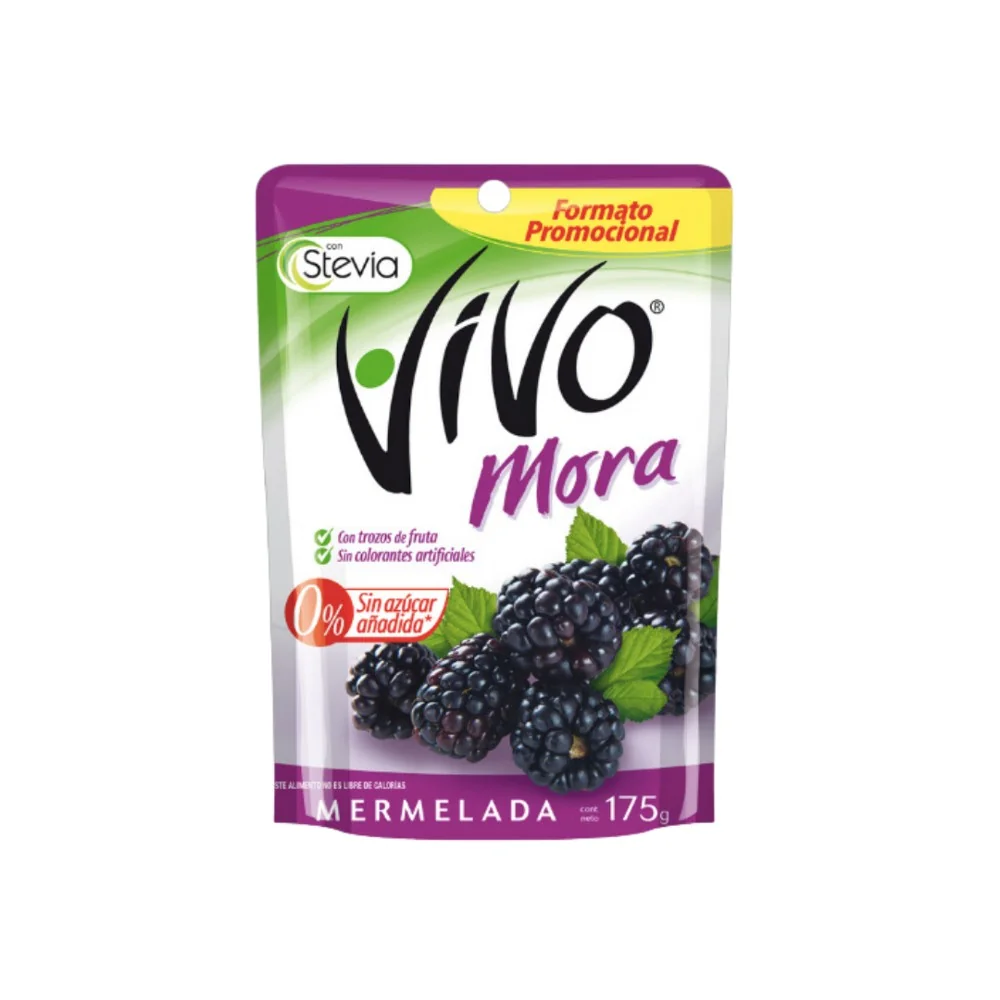 MERMELADA VIVO MORA 20X175 GR.